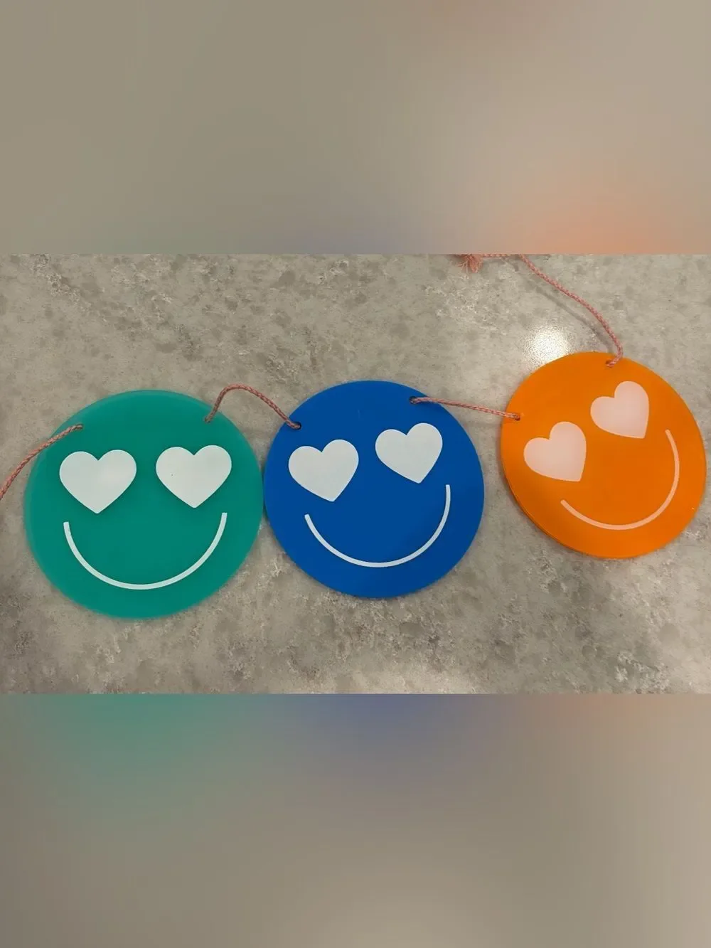 Rainbow Smiley Face Party Garland - 6ft